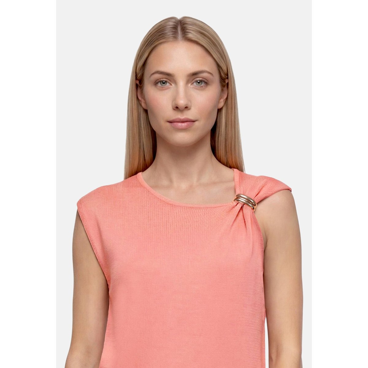 Top en maille à boucle light mahogany, BETTY BARCLAY