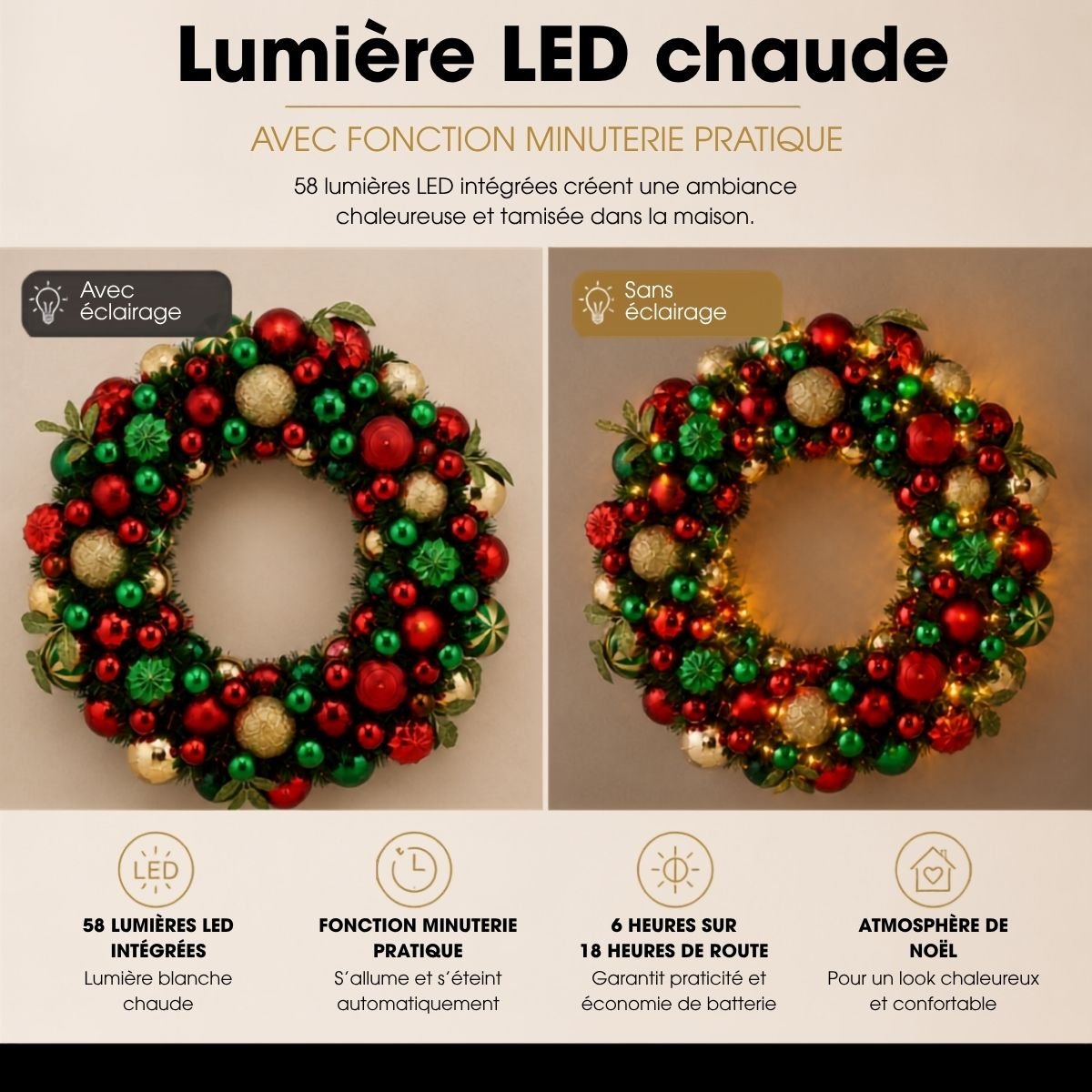 Couronne vert, MICA DECORATIONS