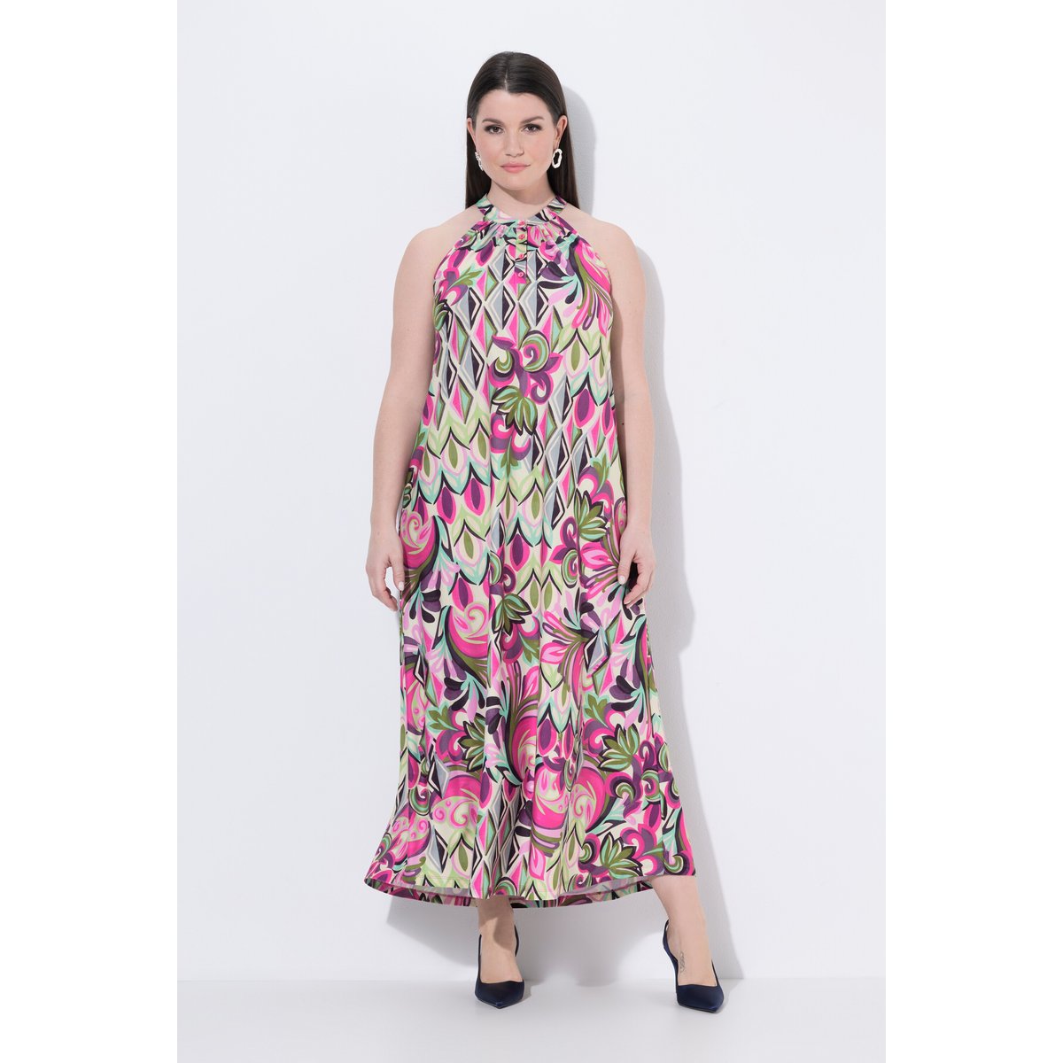 Robe maxi sans manches, toucher coton orchidée, ULLA POPKEN