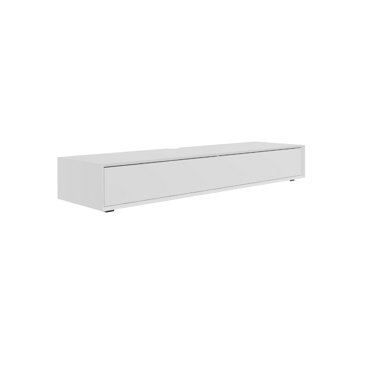 Meuble TV 1 abattant ORELIA blanc, CALICOSY