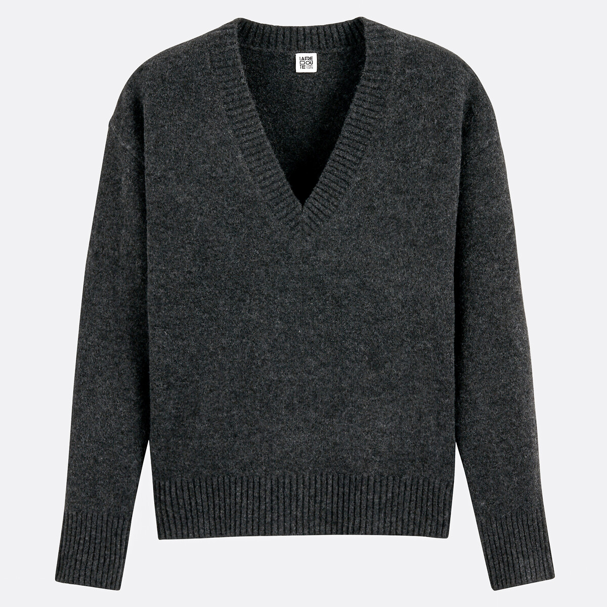 V-Neck Jumper charcoal grey marl, LA REDOUTE COLLECTIONS