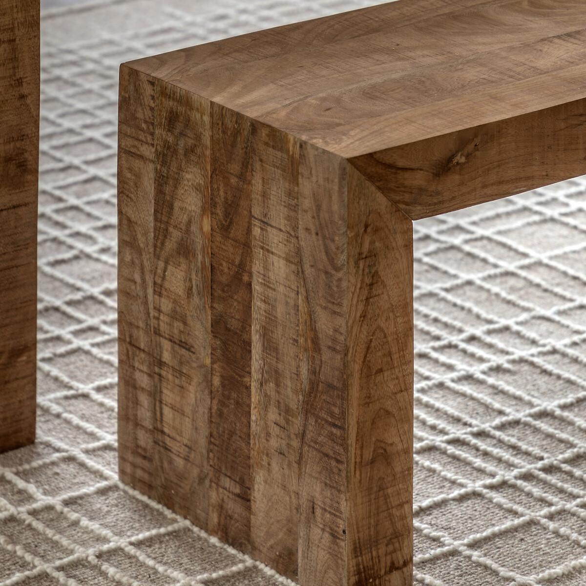 Rustana Weathered Mango Wood 3 Seater Dining Bench (160 cm) wood, ÉDITÉ