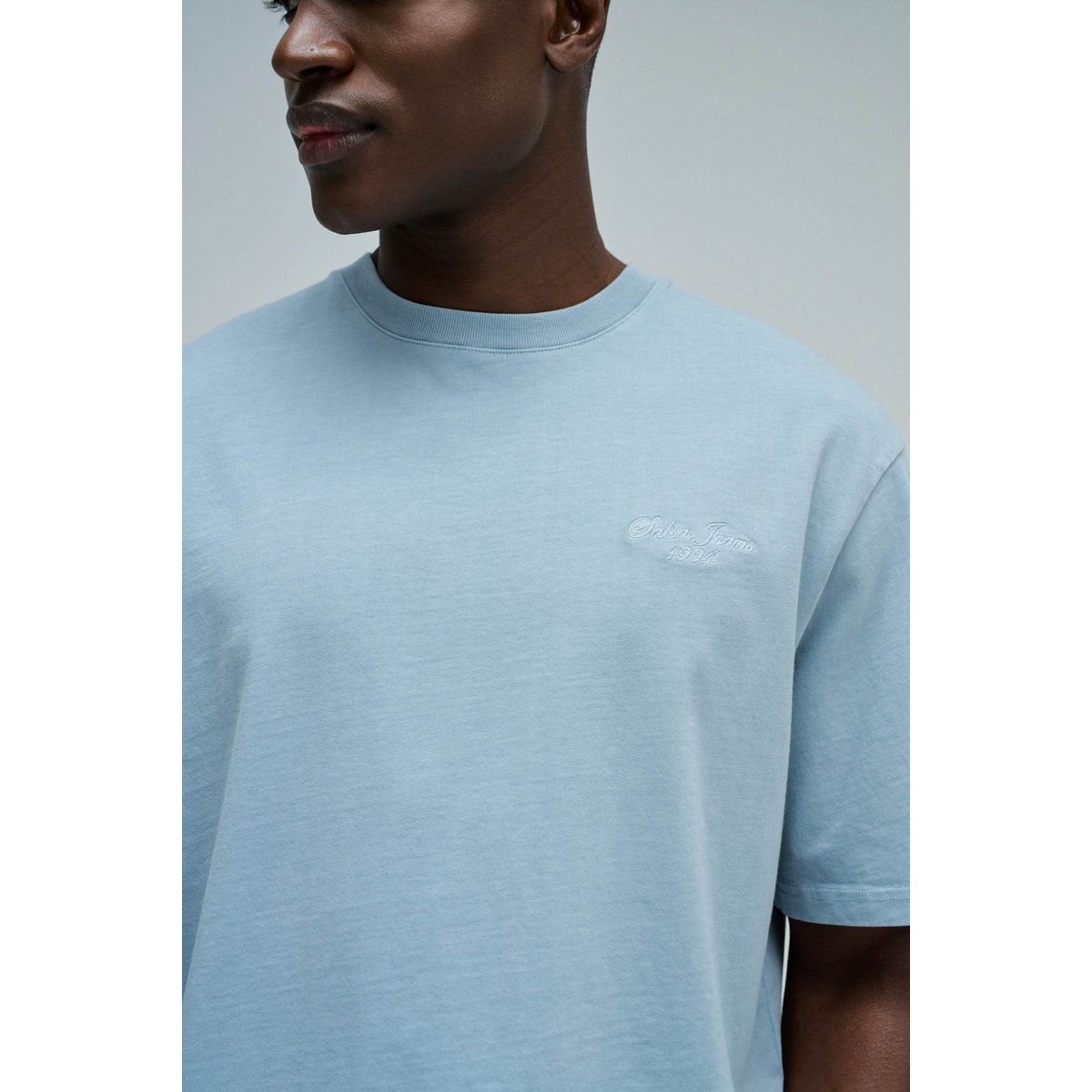 T-SHIRT AVEC MARQUE bleu marine, SALSA JEANS