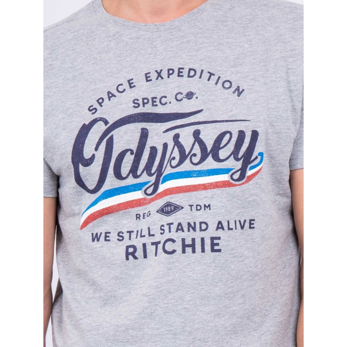 T-shirt Col Rond Pur Coton Joufax gris, RITCHIE
