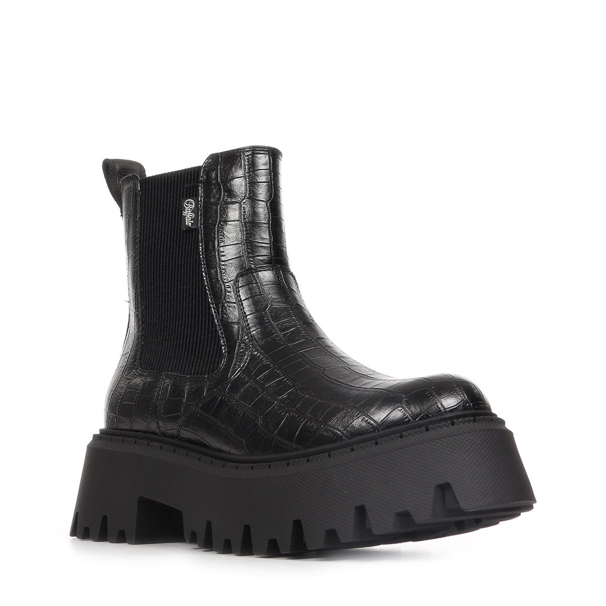 Boots ASPEN CHELSEA croco black, BUFFALO