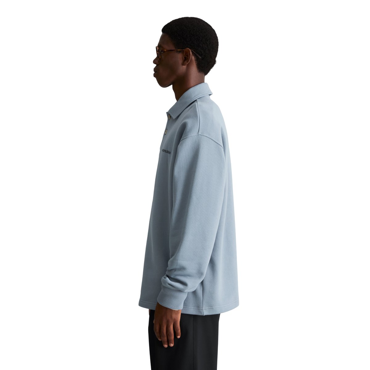 Sweat-shirt polo coupe décontractée en pur coton biologique gris, MARC O’POLO DENIM