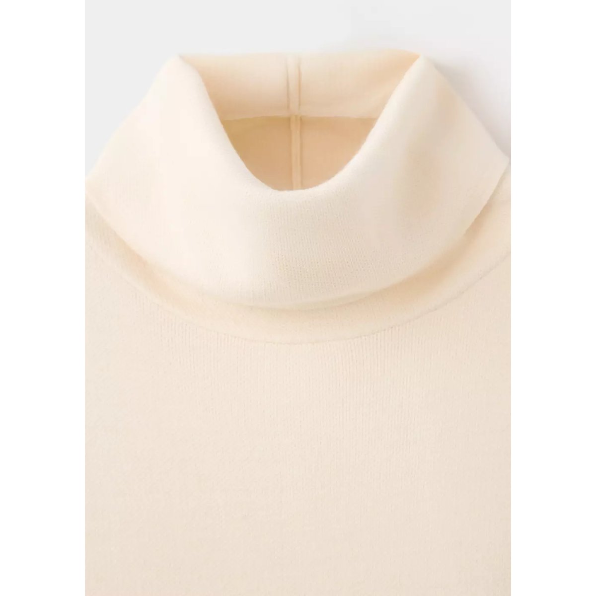 Robe maille col roulé écru, MANGO