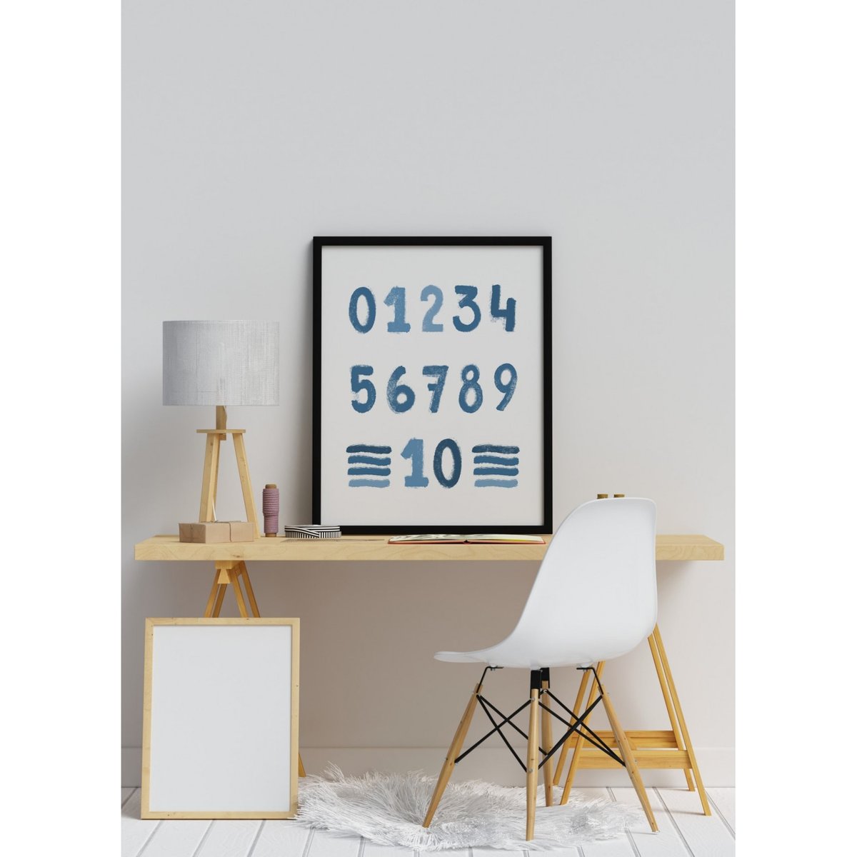 Affiche 'Nombres' blanc, L'AFFICHERIE