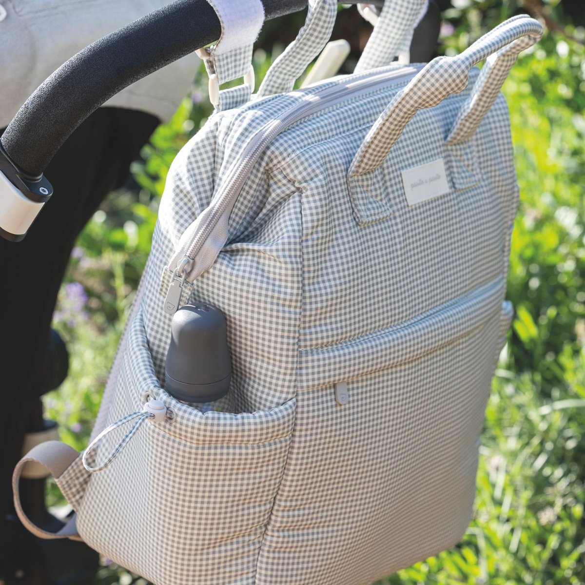 Sac à dos à langer gris, PASITO A PASITO