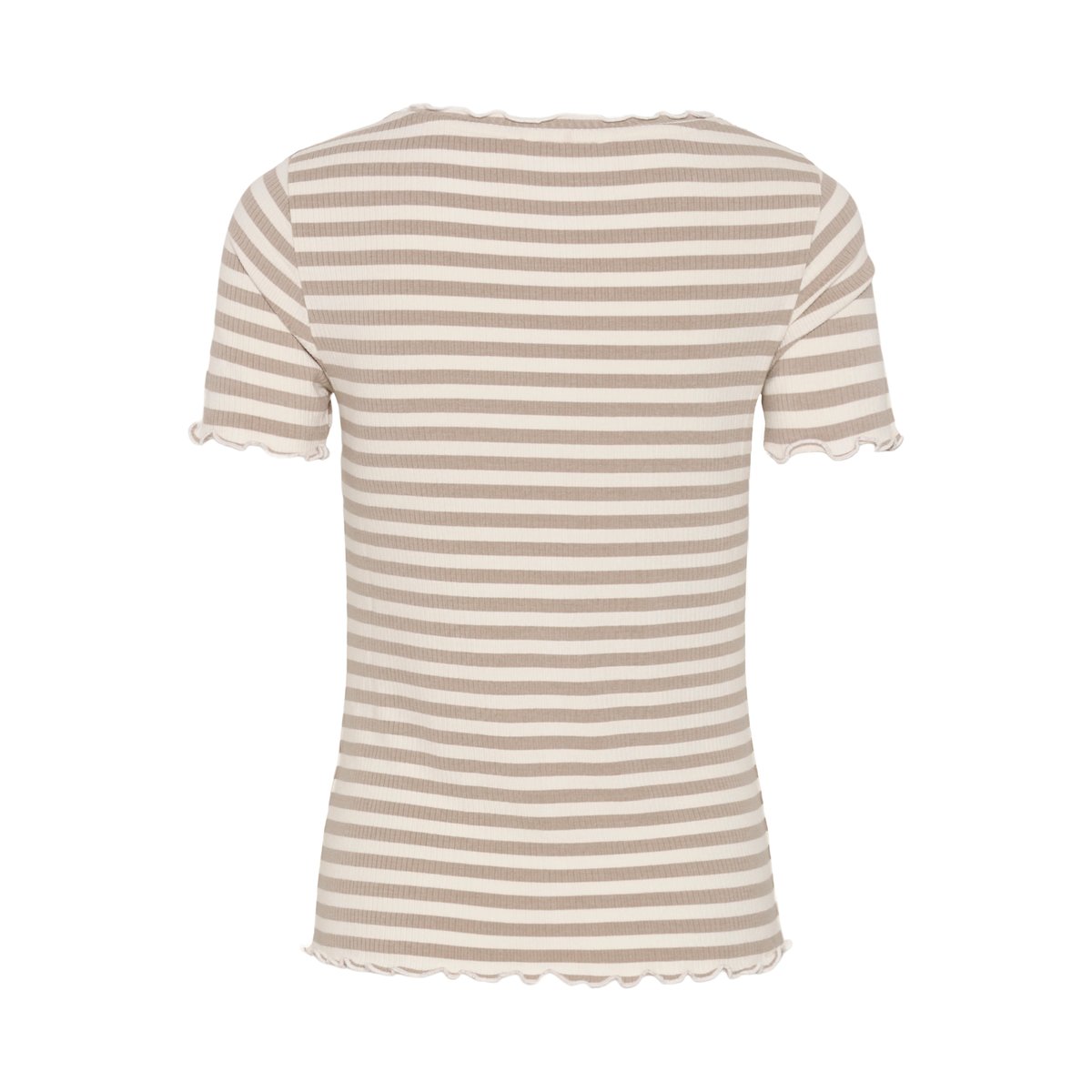 T-shirt à manches courtes beige feather gray white stripe, CREAM