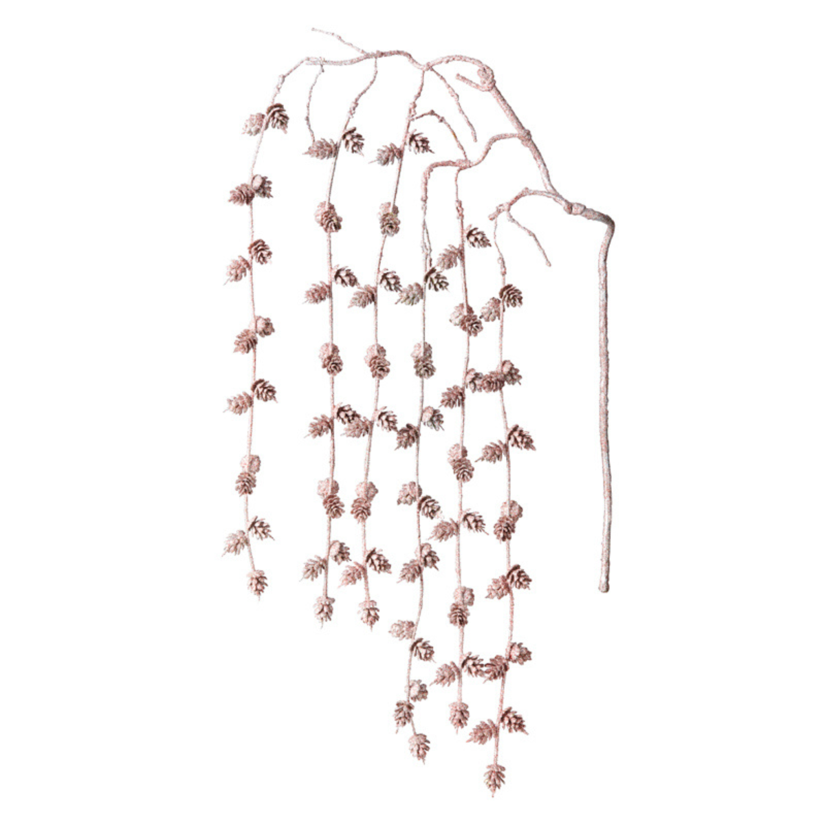 Branche de noël de pin pailletée artificielle H104 EVA argenté, SIA DECO