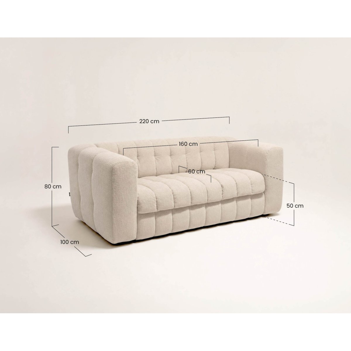 Canapé Convertible 3 places - VIOLETTE beige, BEST MOBILIER