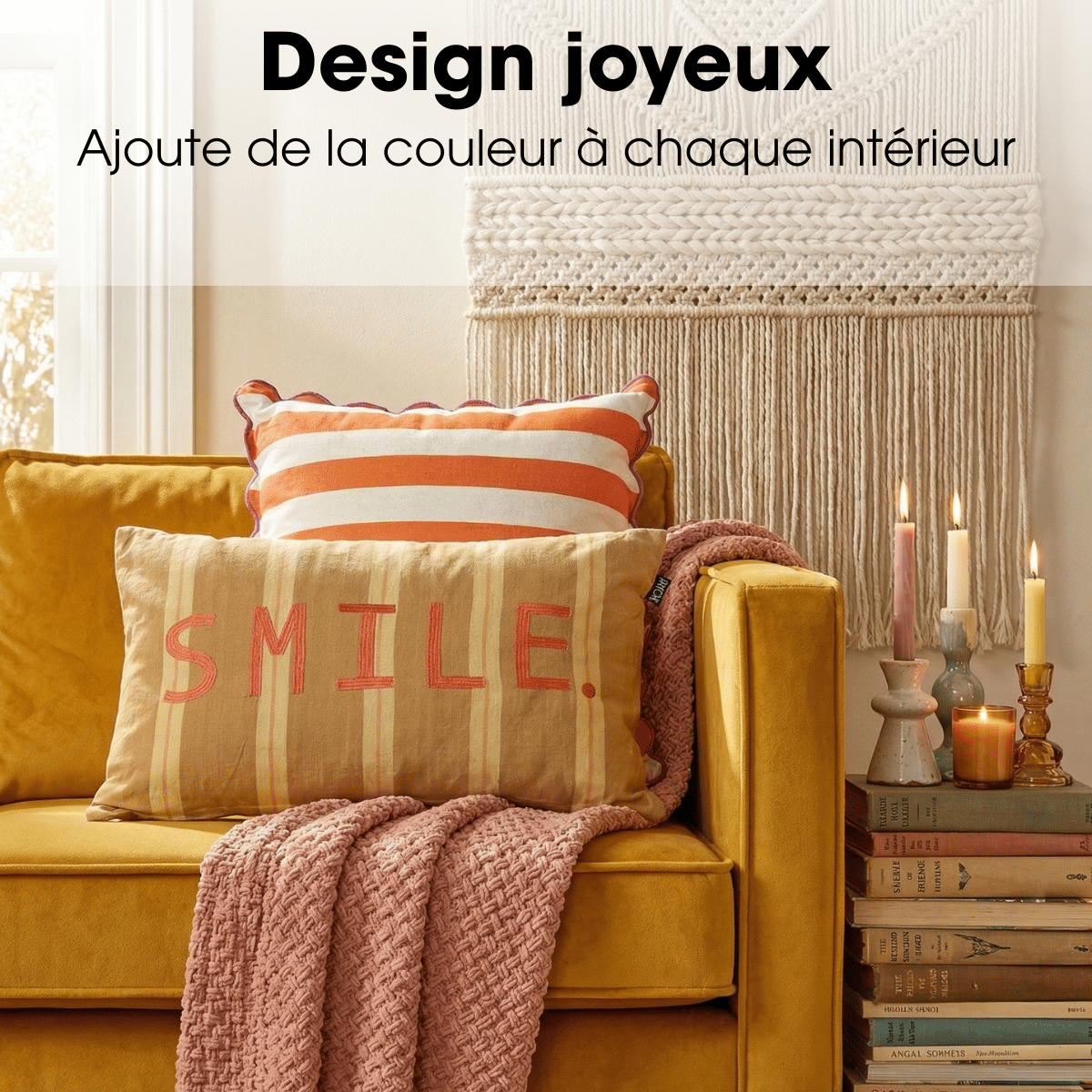 Coussin décoratif brun, MICA DECORATIONS