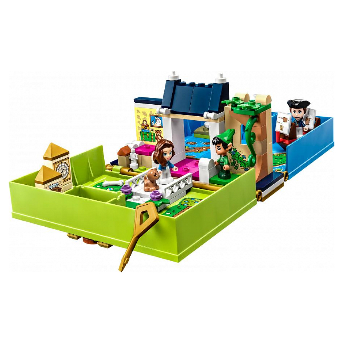 Disney Les aventures de Peter Pan et Wendy dans un livre de contes multicolore, LEGO