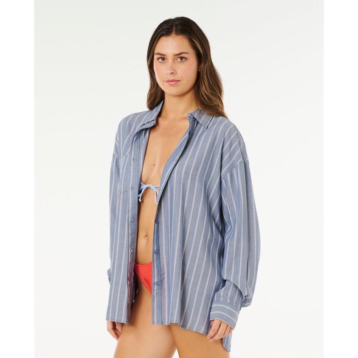 Chemise BEACH Days Pinstripe bleu poussiéreux, RIP CURL