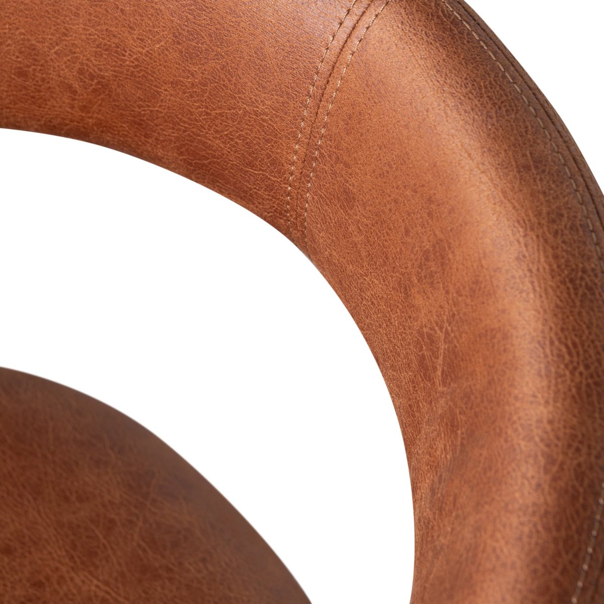 Lot de 2 chaises de salle à manger en polyester NOBLE cognac, WOOOD