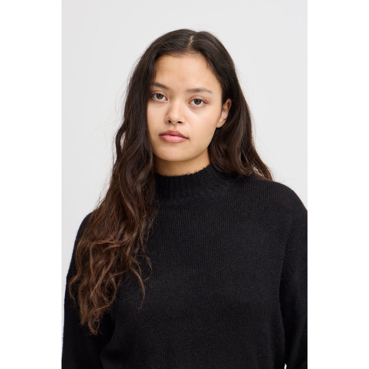Knitted pullover noir black, ICHI