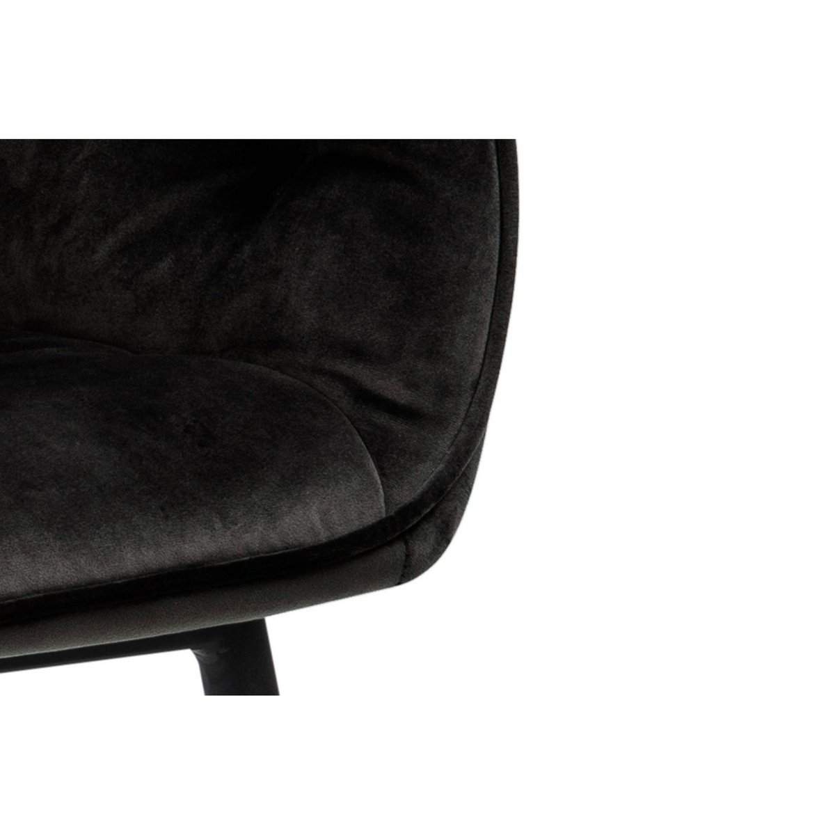 Fauteuil de salle à manger en velours et métal (lot de 2) - TERI gris marron, HELLIN, DEPUIS 1862