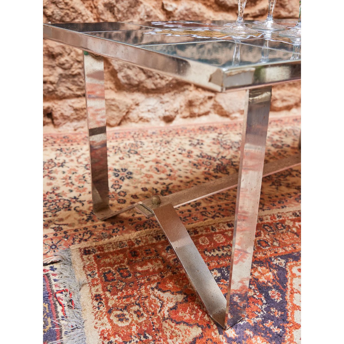 Table basse en céramique Léonie N°1013 - Bon état vert, DEBONGOUT