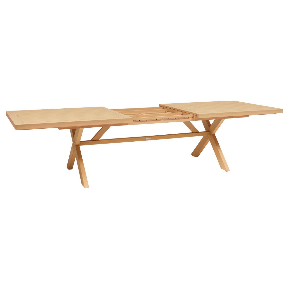 Table de jardin extensible 12 places en eucalyptus XENIA beige, HESPERIDE