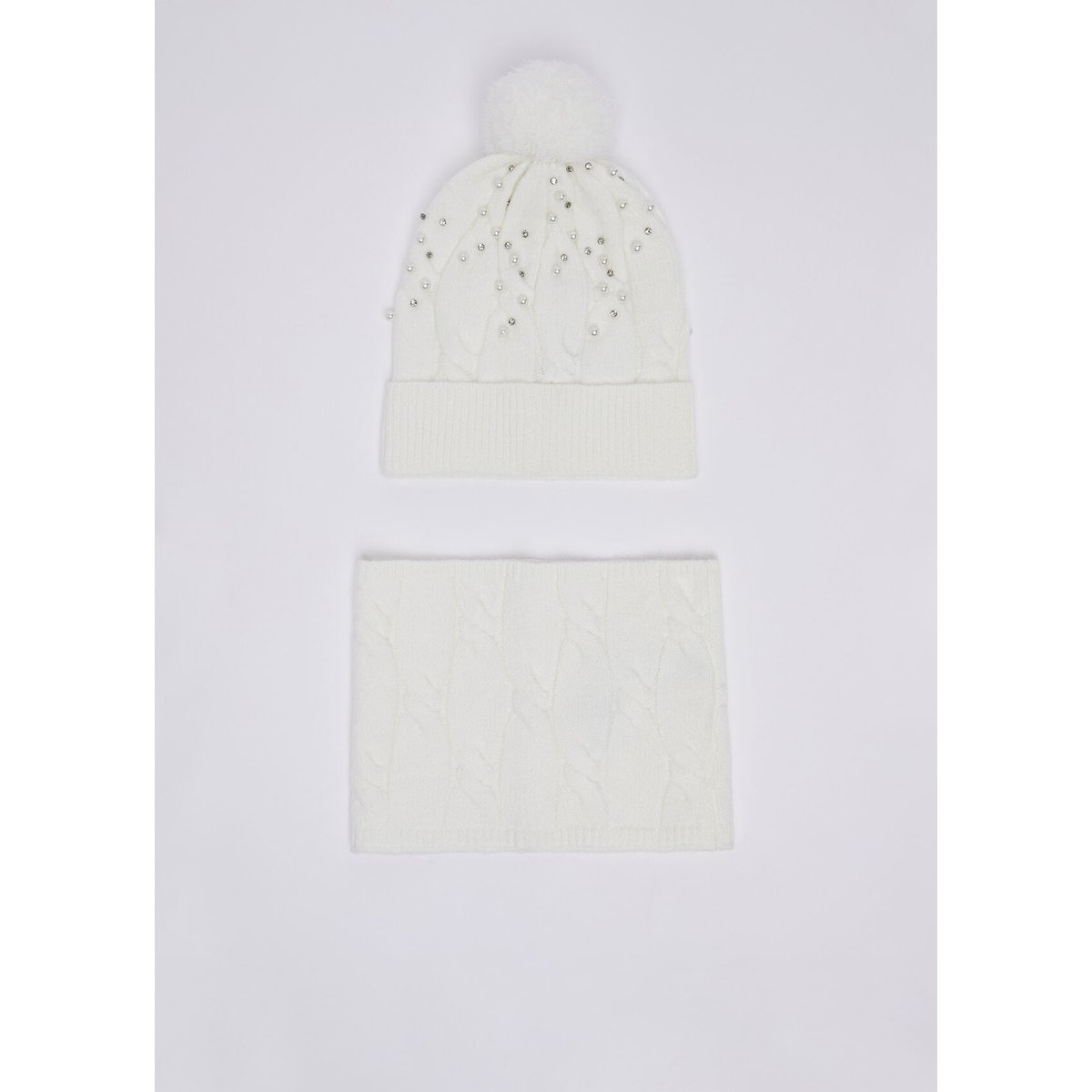 Set bonnet et col blanc, LIU JO