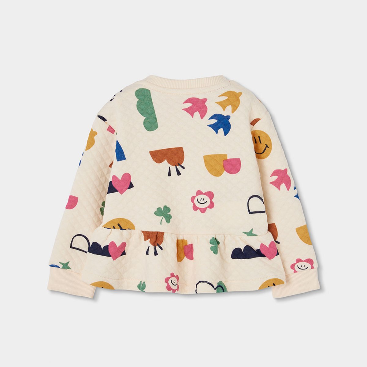 Sweat-shirt en maille fille imprimé multicolore, BOBOLI