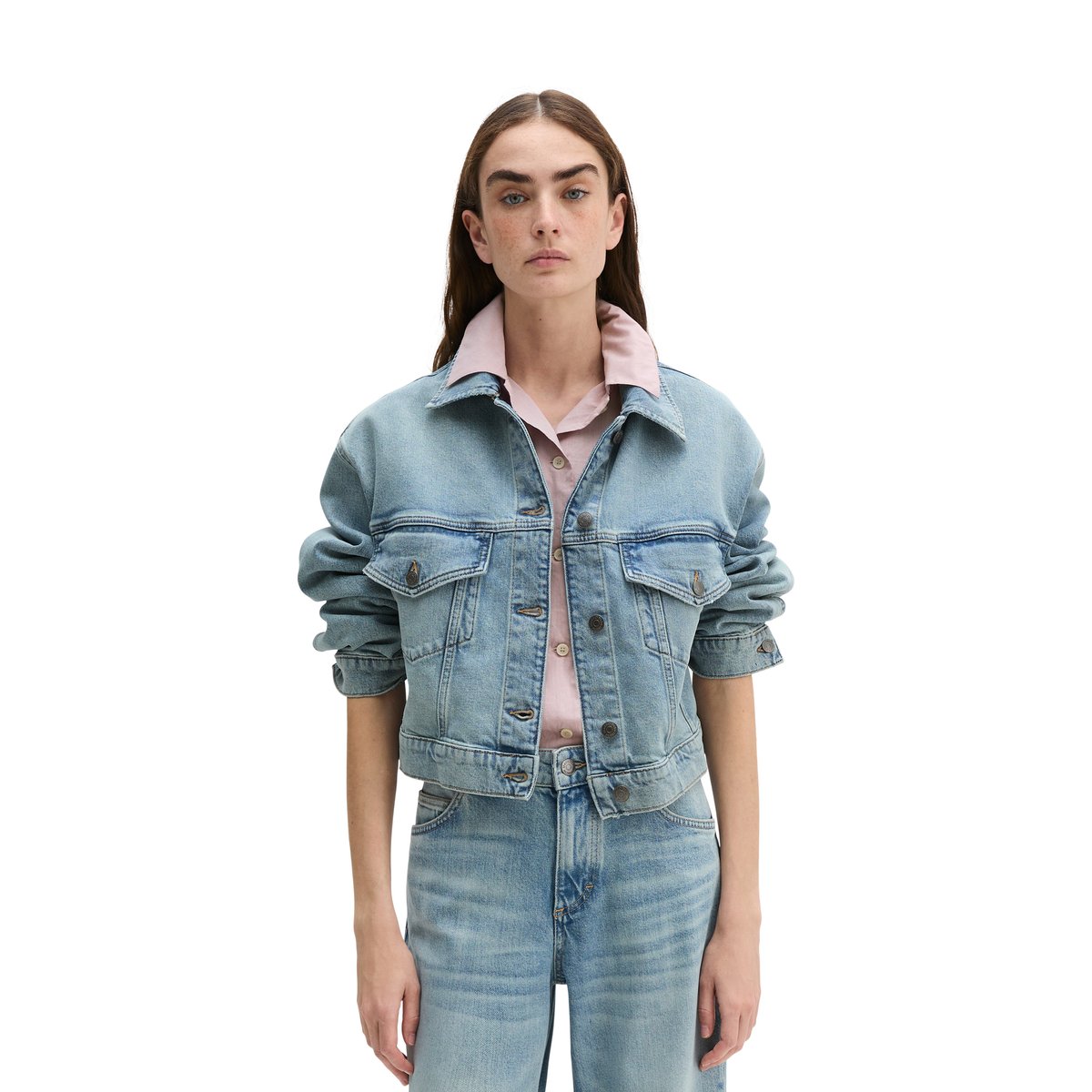 Veste en jean relaxed avec CIRCULOSE bleu clair, MARC O'POLO