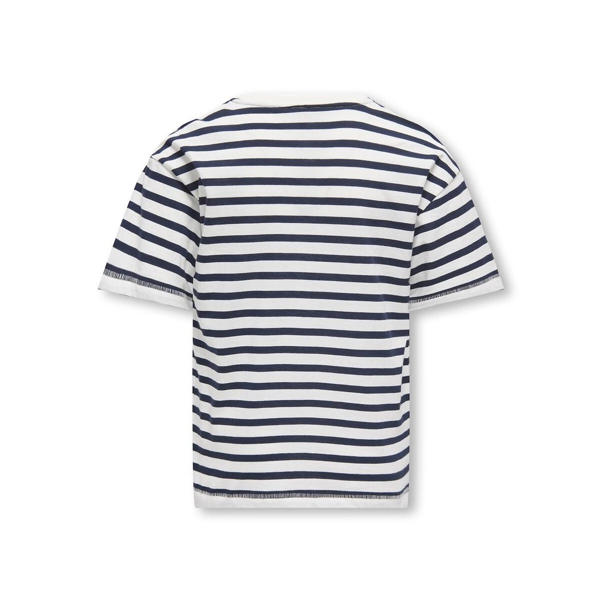 T-shirt manches courtes rayé rayé blanc/bleu marine, KIDS ONLY