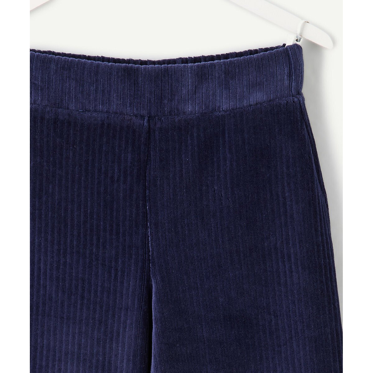 Pantalon large en velours côtelé bleu marine, TAPE A L'OEIL