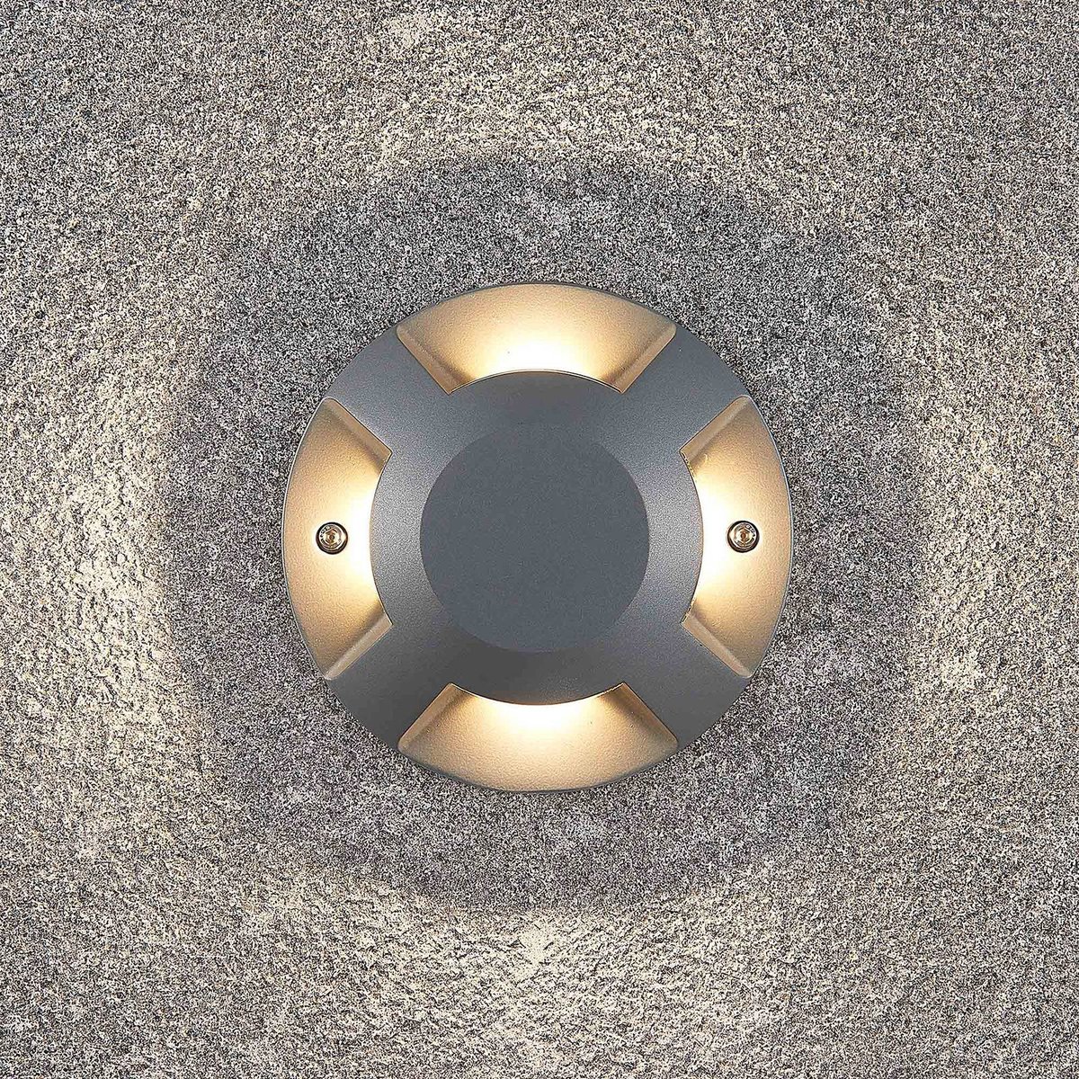 Luminaire extérieur en aluminium moderneLED argent (ral 9006), LUCANDE