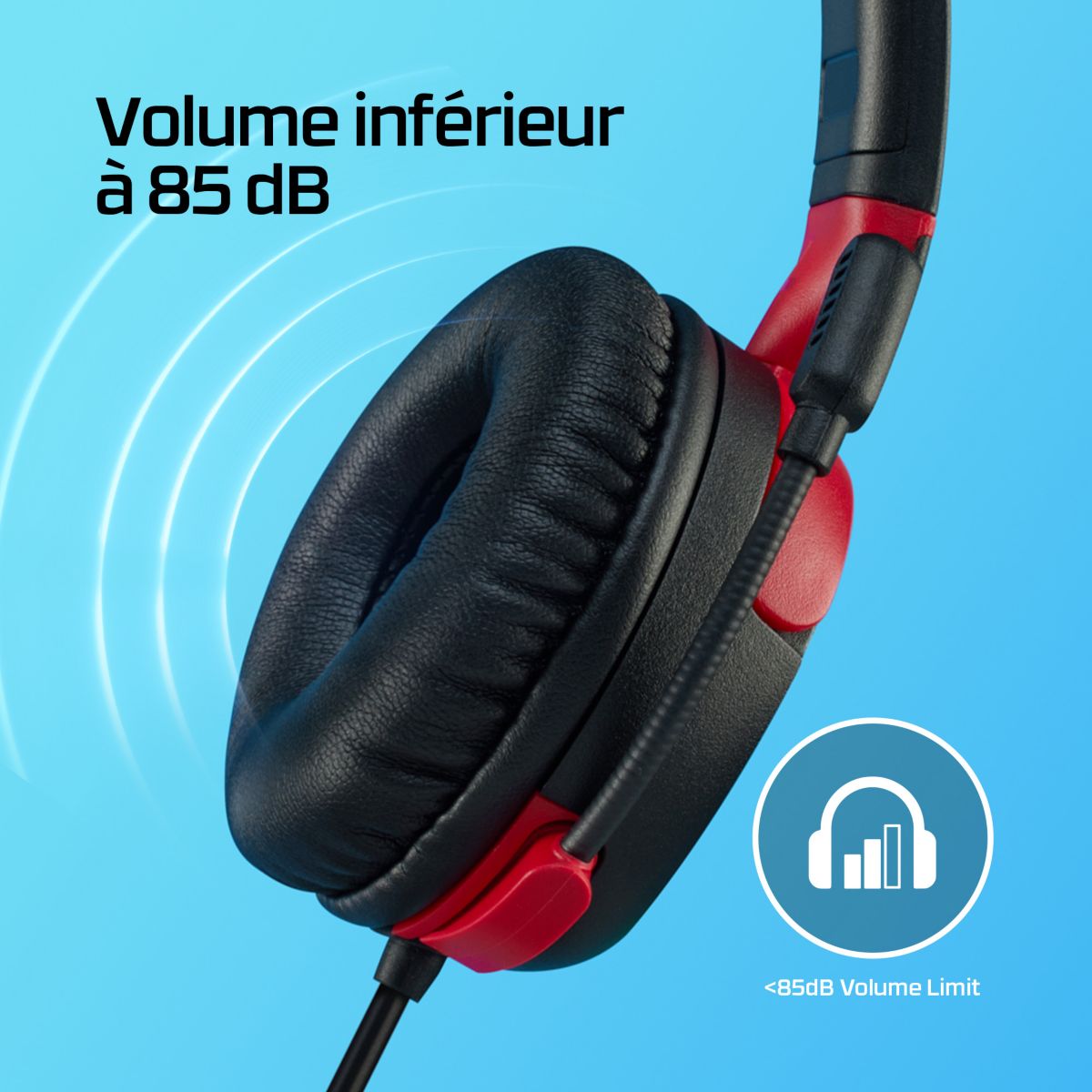 Casque gamer Cloud Mini WD Noir couleur unique, HYPER