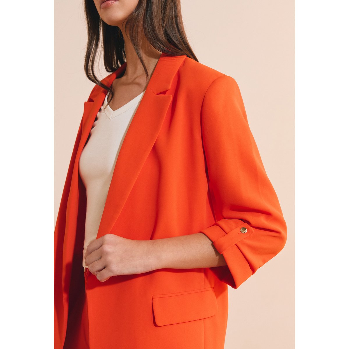 Veste blazer fluide VENUS orange, ETAM