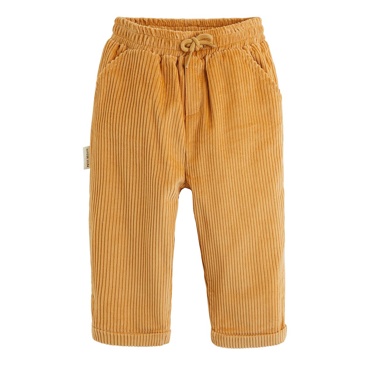 Lot de 2 pantalons bébé en velours côtelé Charly camel, PETIT BEGUIN