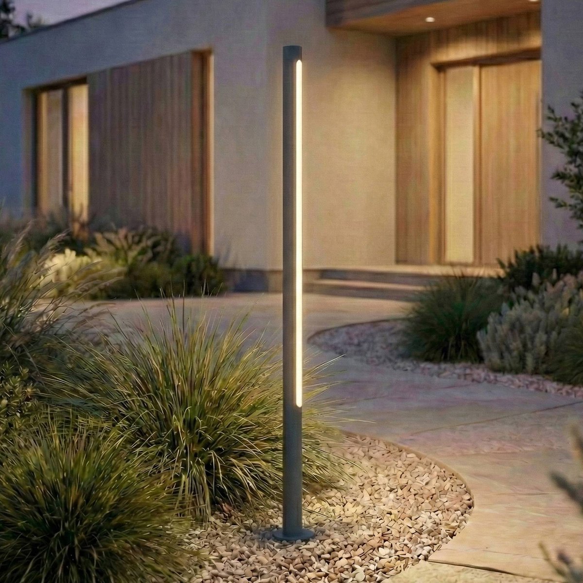 Luminaire extérieur en aluminium moderneLED anthracite, blanc, LINDBY
