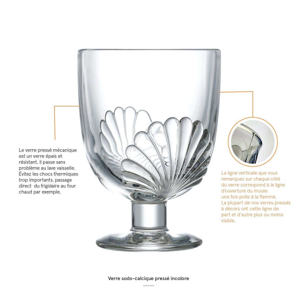 Lot de 6 verres à vin, BELLE-ÎLE transparent, LA ROCHERE
