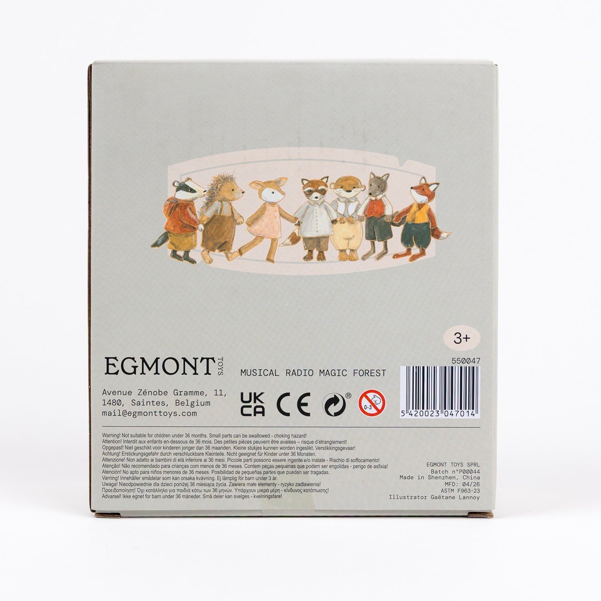 Boite à musique en métal Forêt magique beige, EGMONT TOYS