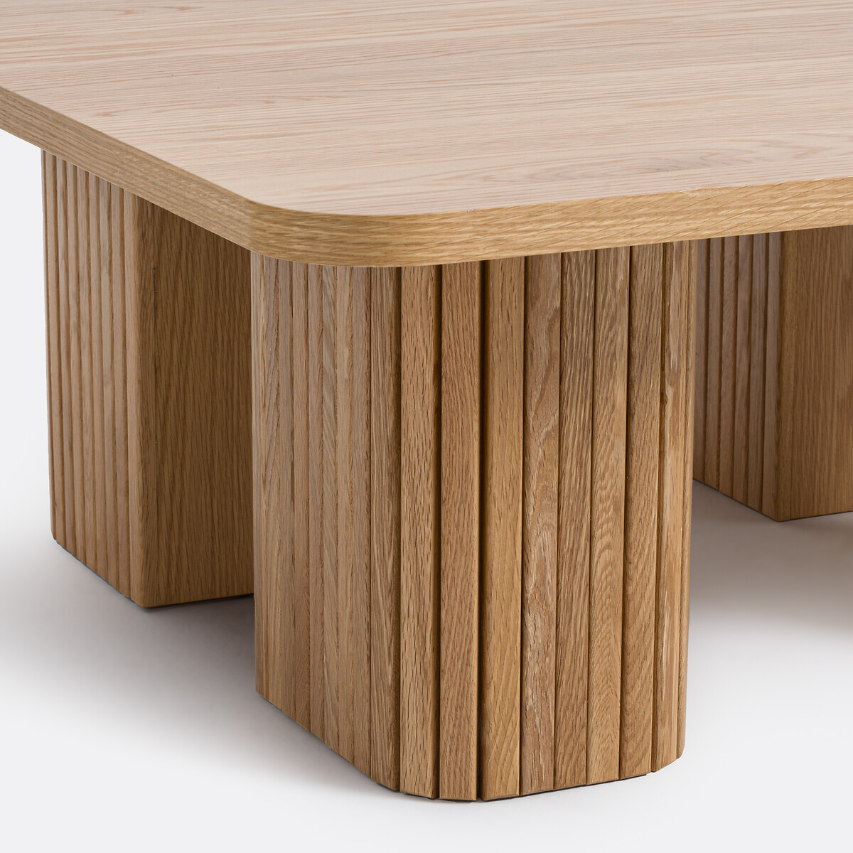 Table basse en plaqué chêne, LATTI coloris chêne, LA REDOUTE INTERIEURS