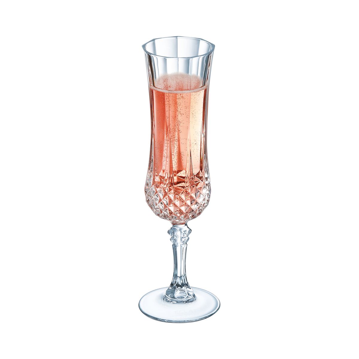 Lot De 6 Flûtes À Champagne 14cl, Longchamp transparent, CRISTAL D ARQUES