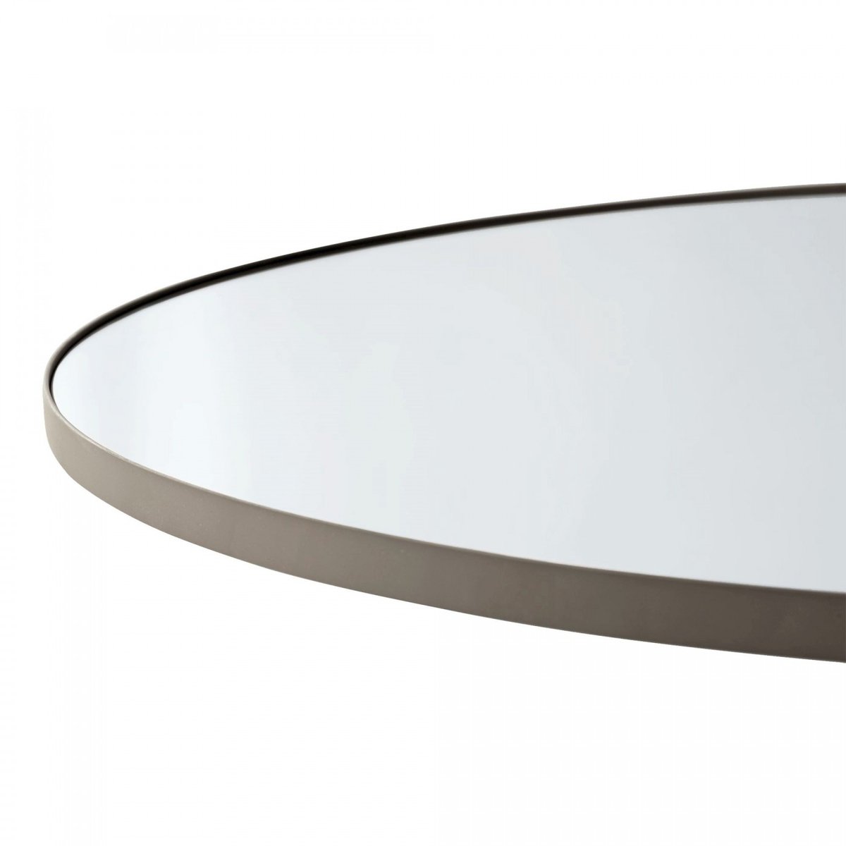 Miroir Mural Circum Clear et Bord Gris Taupe Medium Rond Diam 90 cm gris taupe, AYTM