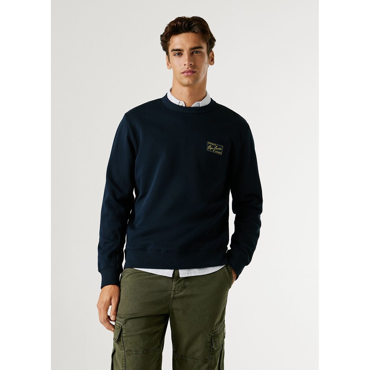 Sweat col rond SOREN CREW bleu marine, PEPE JEANS