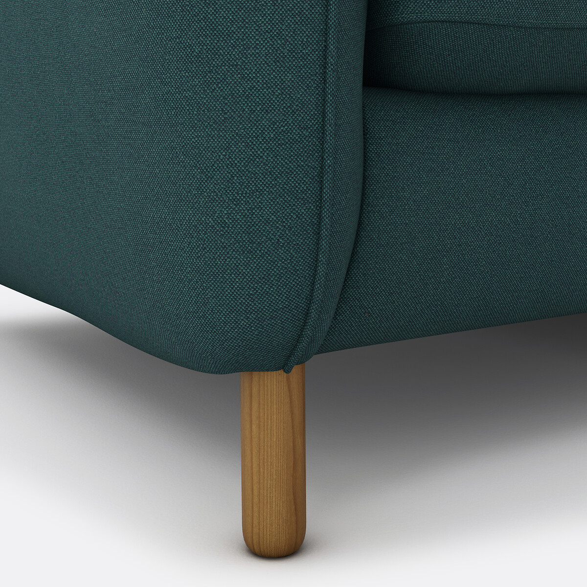 Canapé d'angle convertible, 4 places, en coton et polyester, LOMÉO vert eucalyptus, LA REDOUTE INTERIEURS
