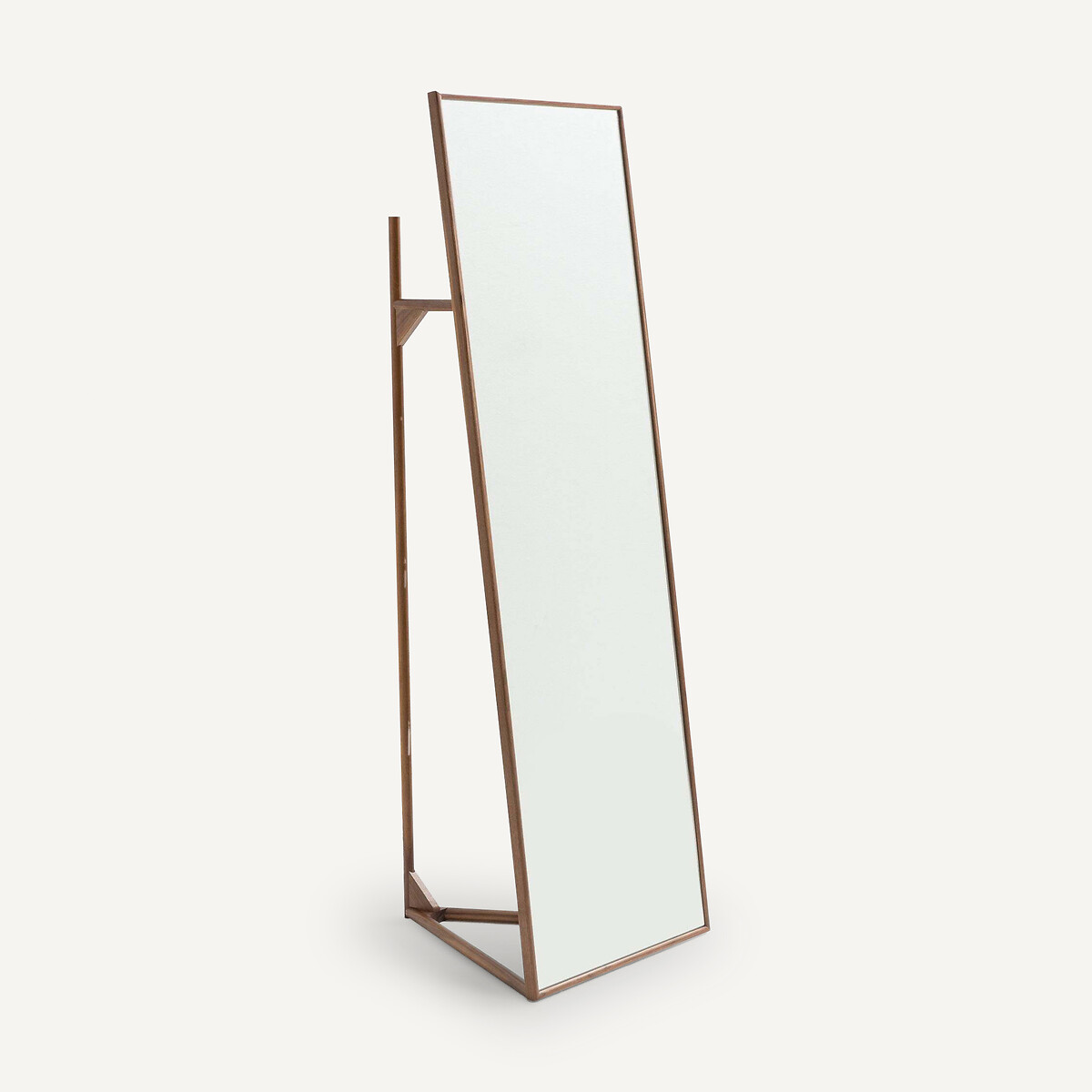 Miroir sur pied portant noyer massif H178, Zindlo noyer, AM.PM