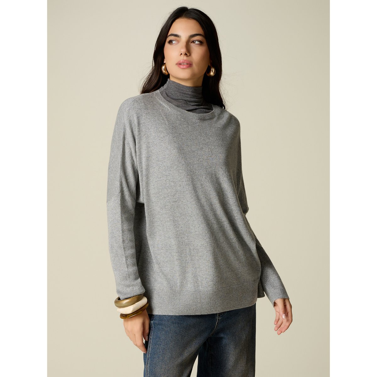 Pull oversize gris, OLTRE
