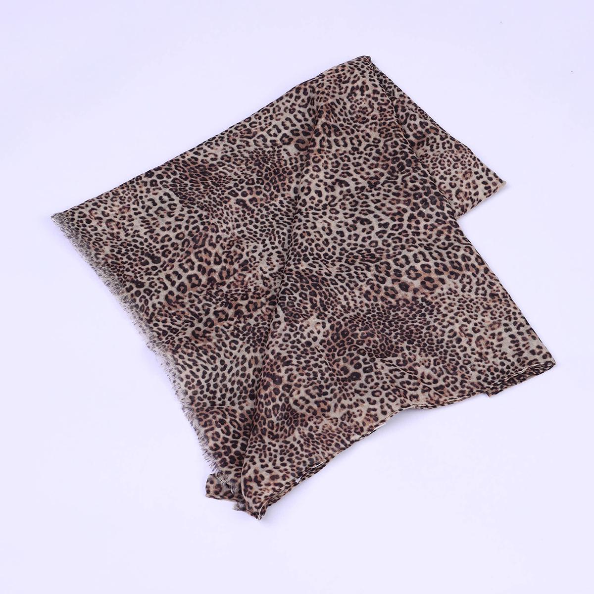 Foulard léopard Heline camel, MISE AU GREEN
