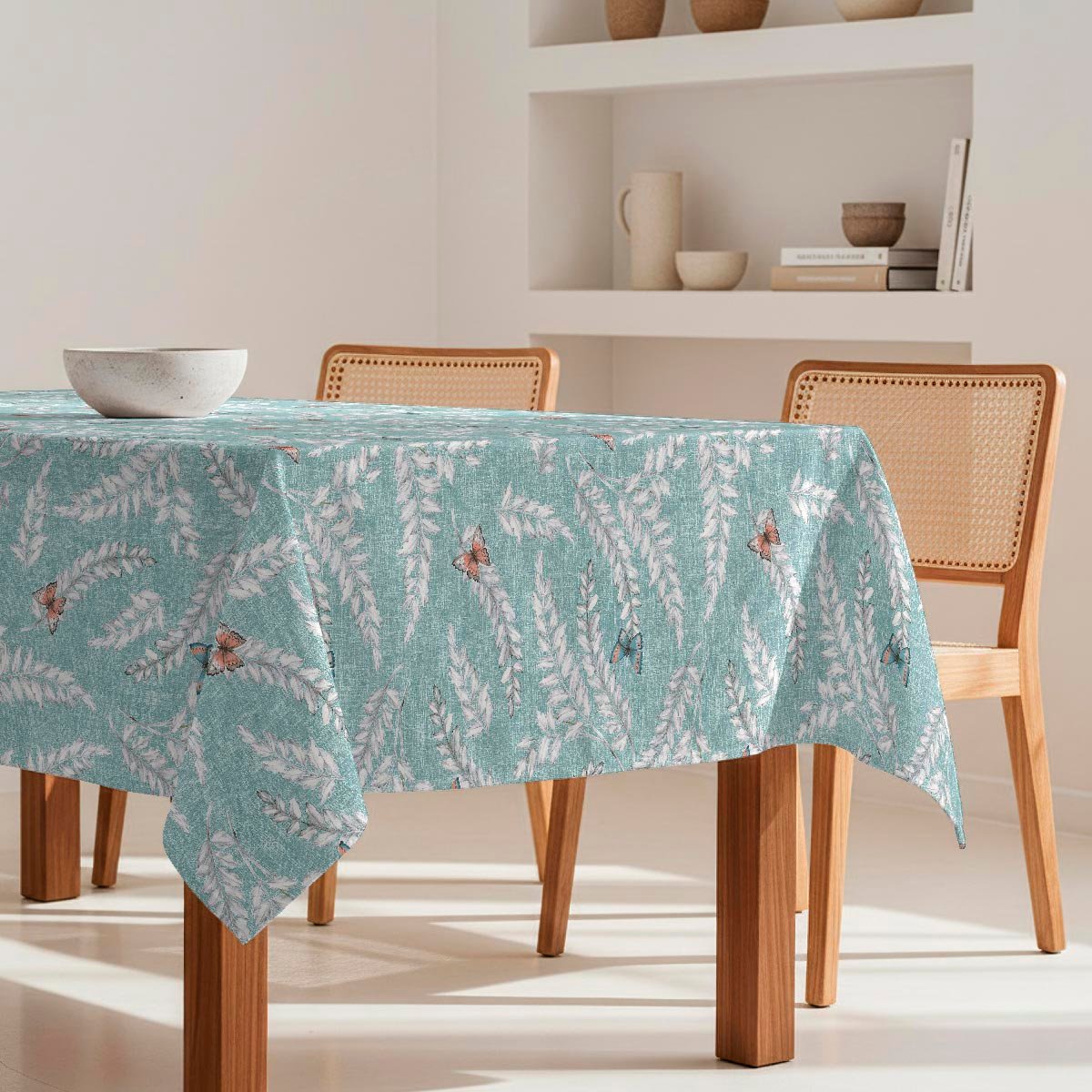 Nappe anti-taches Amazonas - 100% coton - turquoise, NAF NAF HOME