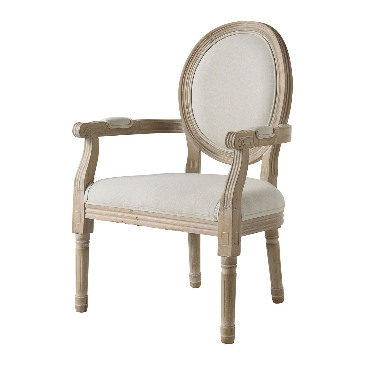 Fauteuil Marie-Antoinette beige, MATHILDE M