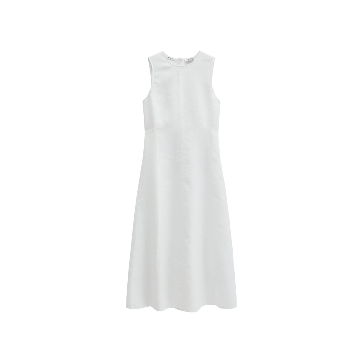 Robe en lin shaped avec fermeture éclair sans couture blanc, MARC O'POLO