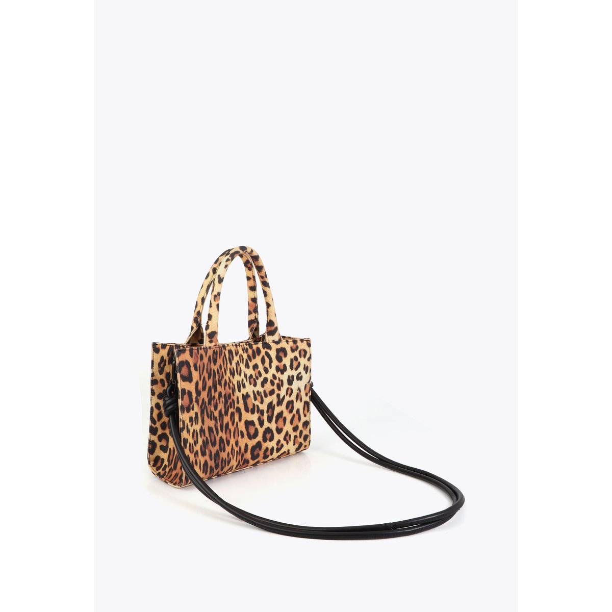 Sac à main imprimé léopard avec bandoulière marron, LOLA CASADEMUNT