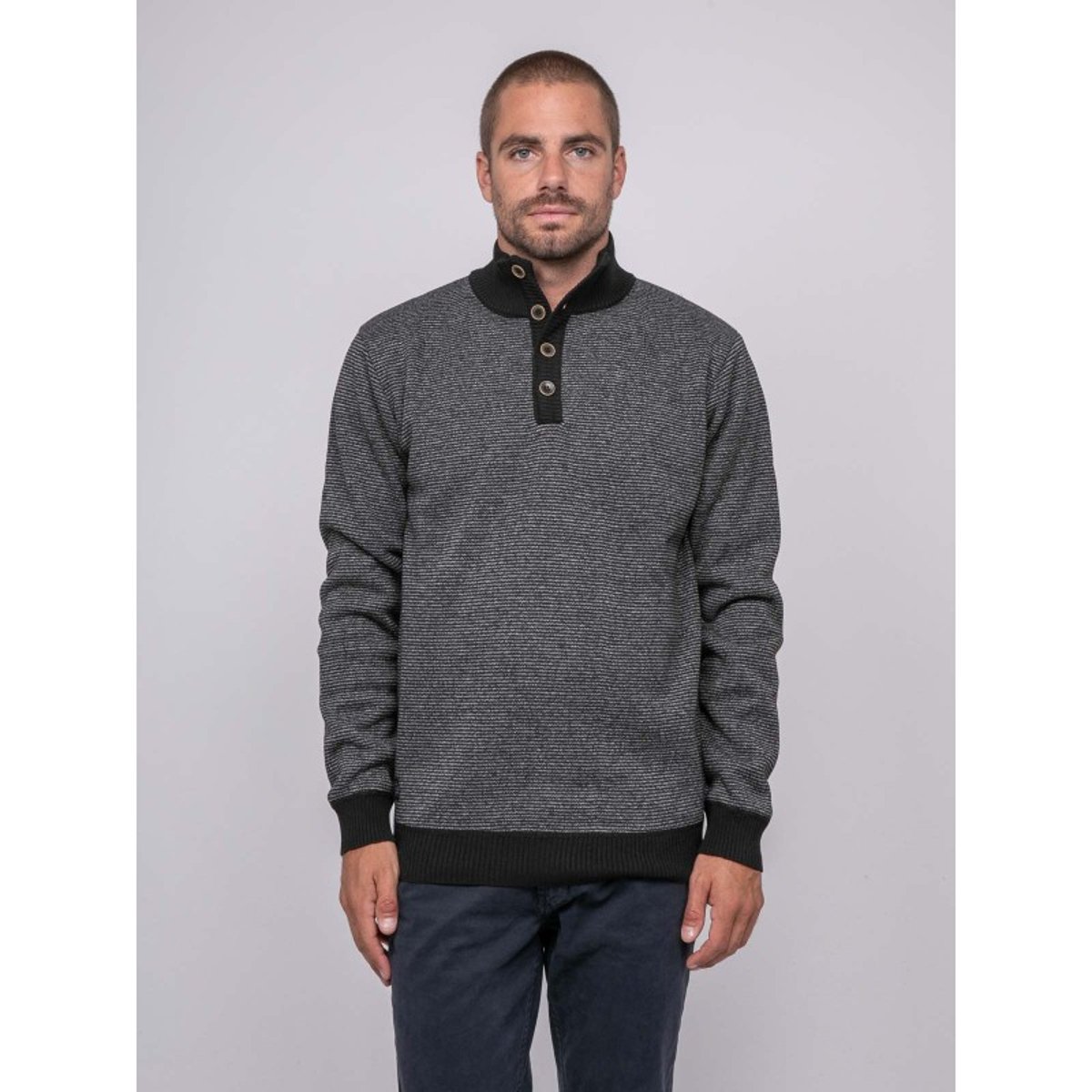 Pul Col Bouton Latojack gris, RITCHIE