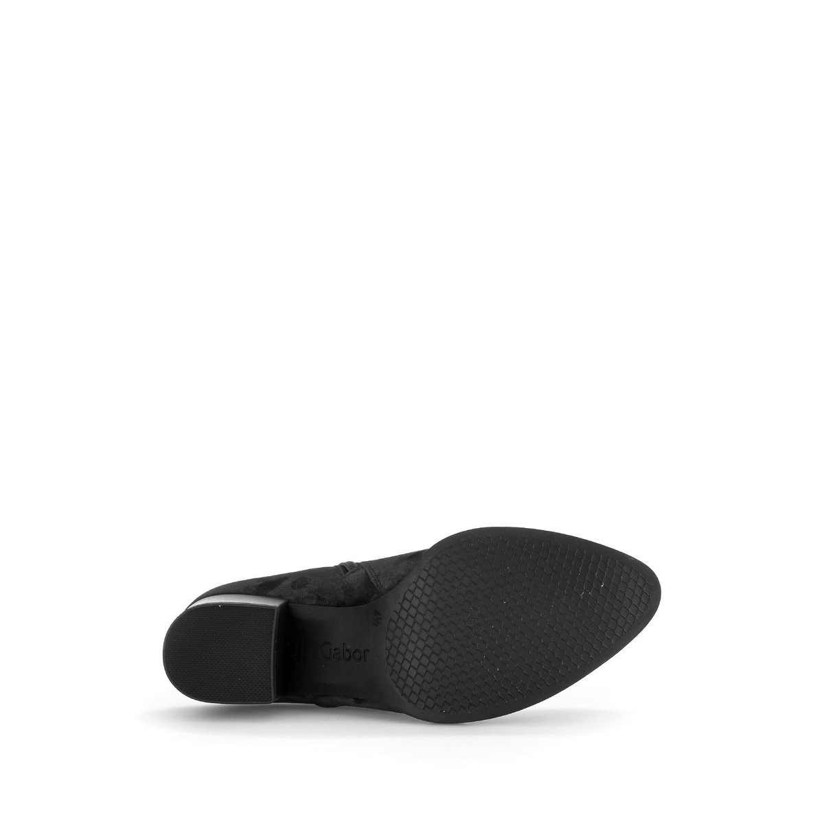 Bottines en cuir à talon décroché noir velours, GABOR
